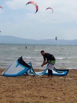 Jacopo Giugni con gruppo Kite Surf